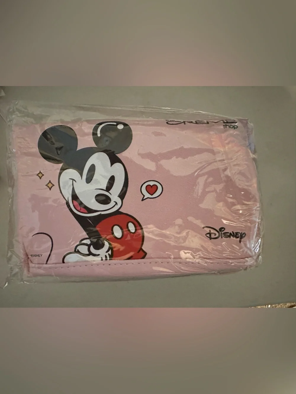 Disney x The Crème Shop Pink Mickey Cosmetic Pouch